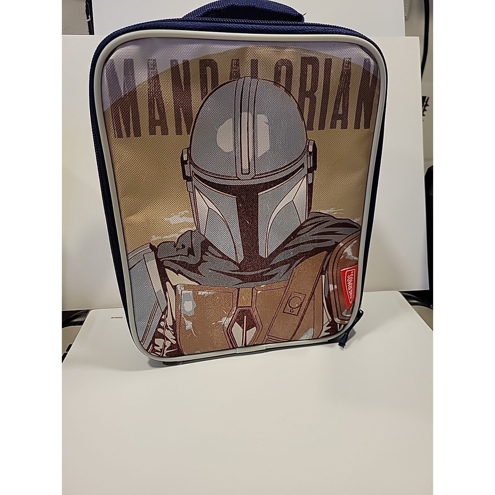 Star Wars Mandalorian Lunch Box Bag Insulated Upright Zip‎ Carry Bag Thermos